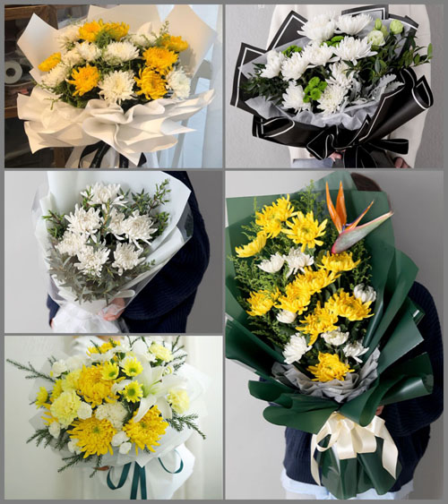 广东揭阳市揭东区曲溪街道诸美村白事花束代送